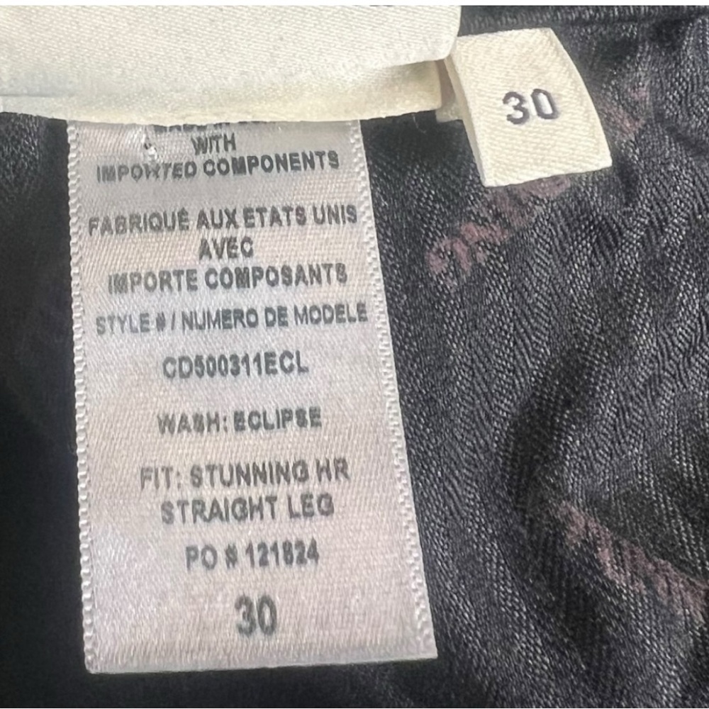 NEW ALICE + OLIVIA Eclipse High Rise Straight Leg Jeans Size 30/10 - Picture 3 of 4